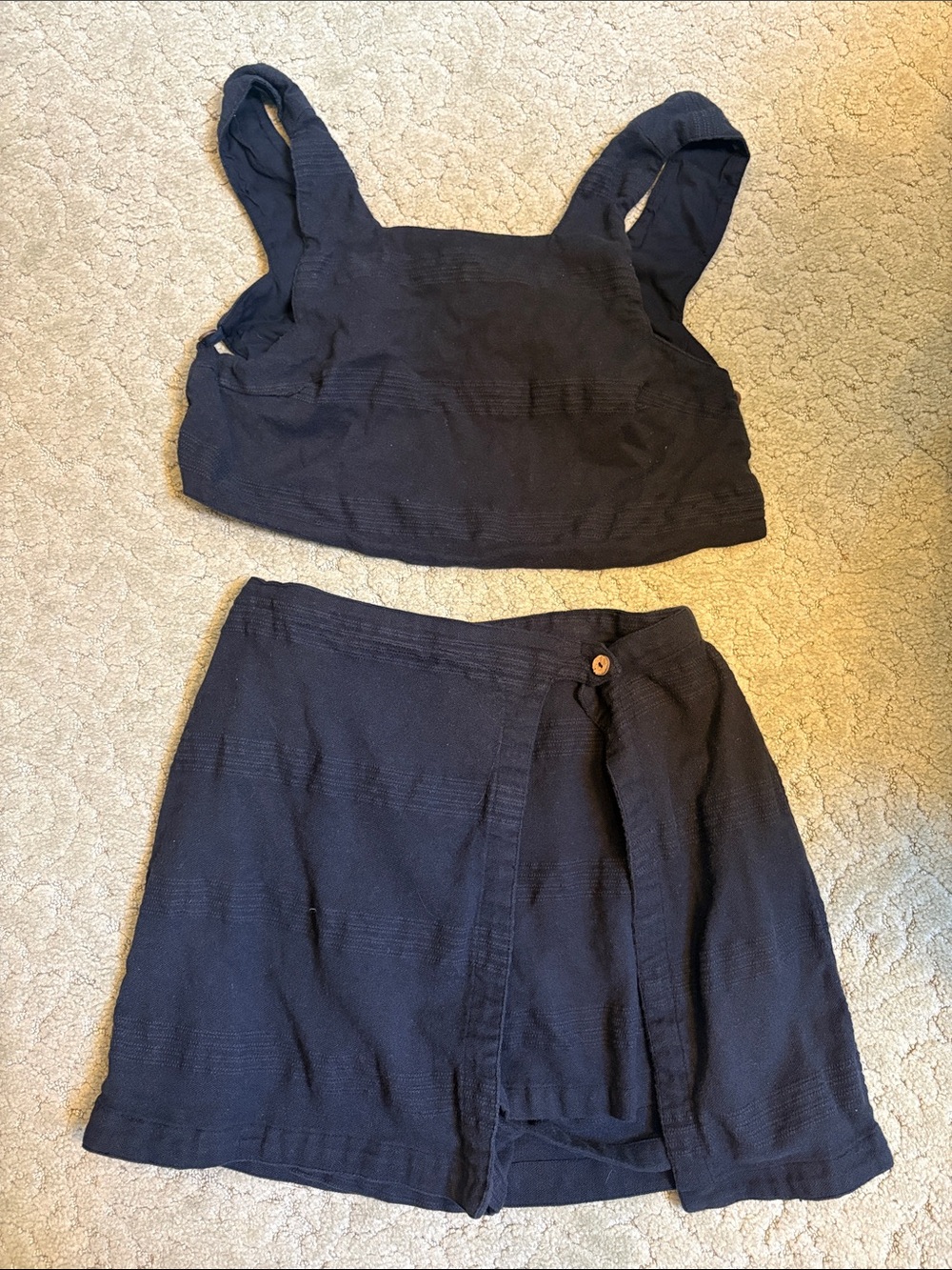 Women’s Black Wrap Skort and Matching Top
